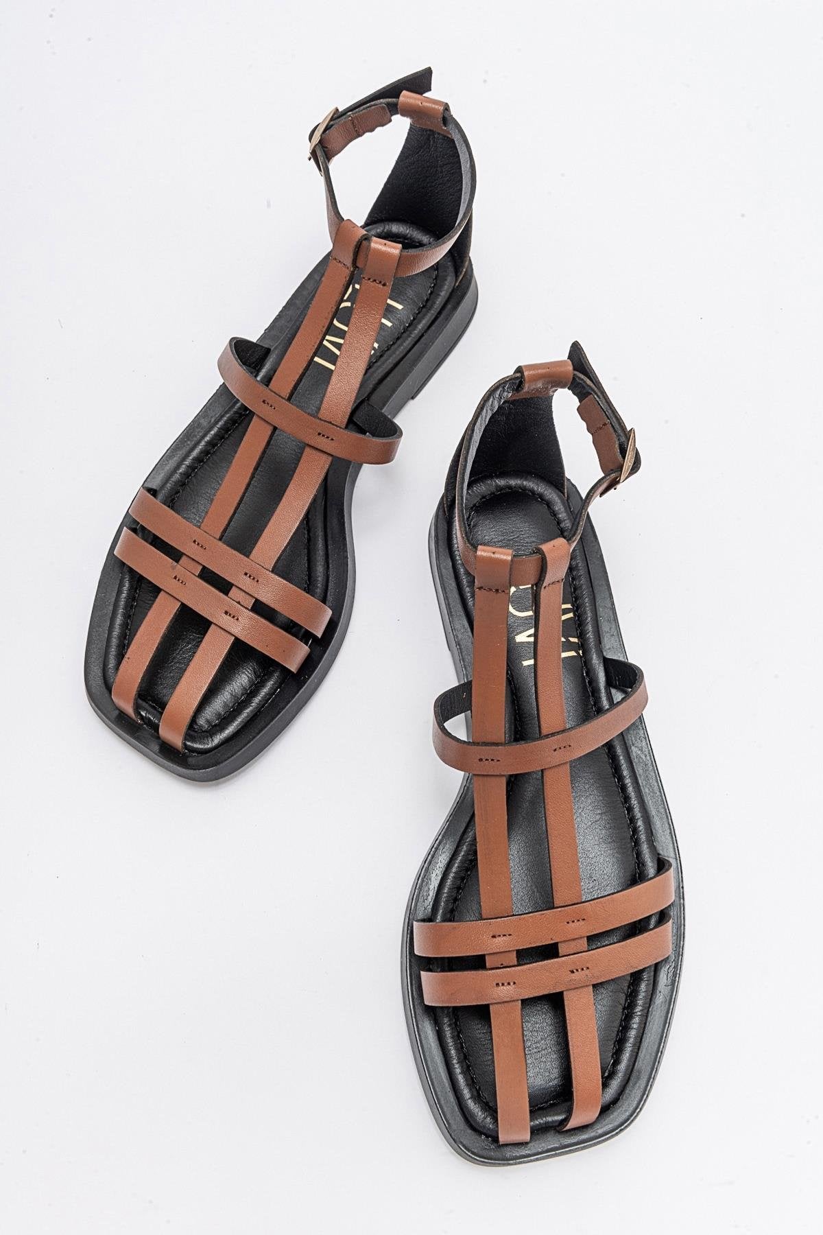 Odeil - Cognac Brown Leather Sandal (Women)