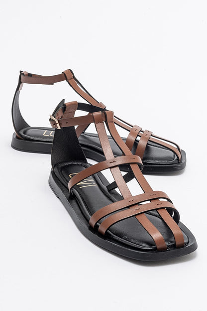 Odeil - Cognac Brown Leather Sandal (Women)