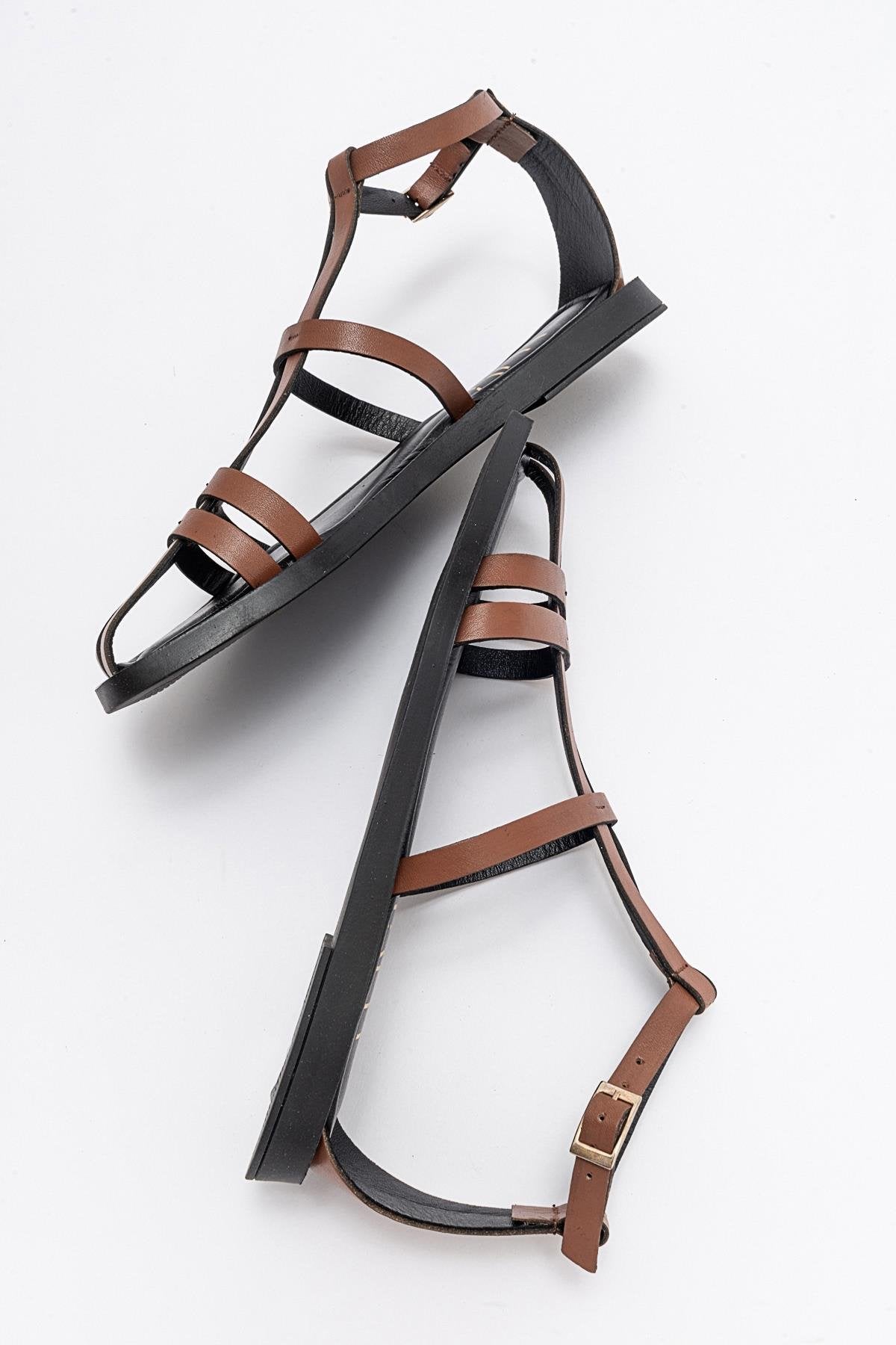 Odeil - Cognac Brown Leather Sandal (Women)