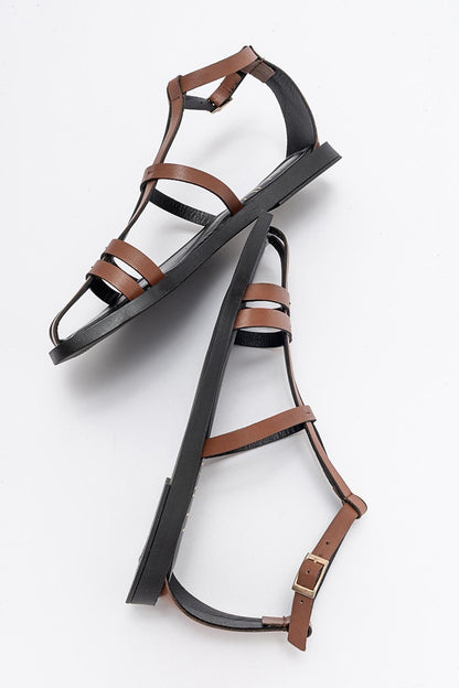 Odeil - Cognac Brown Leather Sandal (Women)