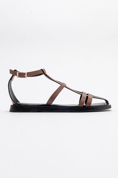 Odeil - Cognac Brown Leather Sandal (Women)
