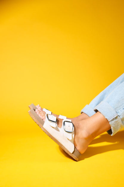 Ovesta - White Leather Slide Sandal (Women)