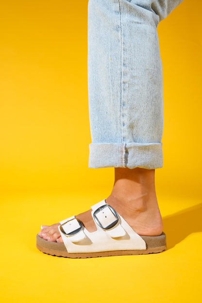 Ovesta - White Leather Slide Sandal (Women)