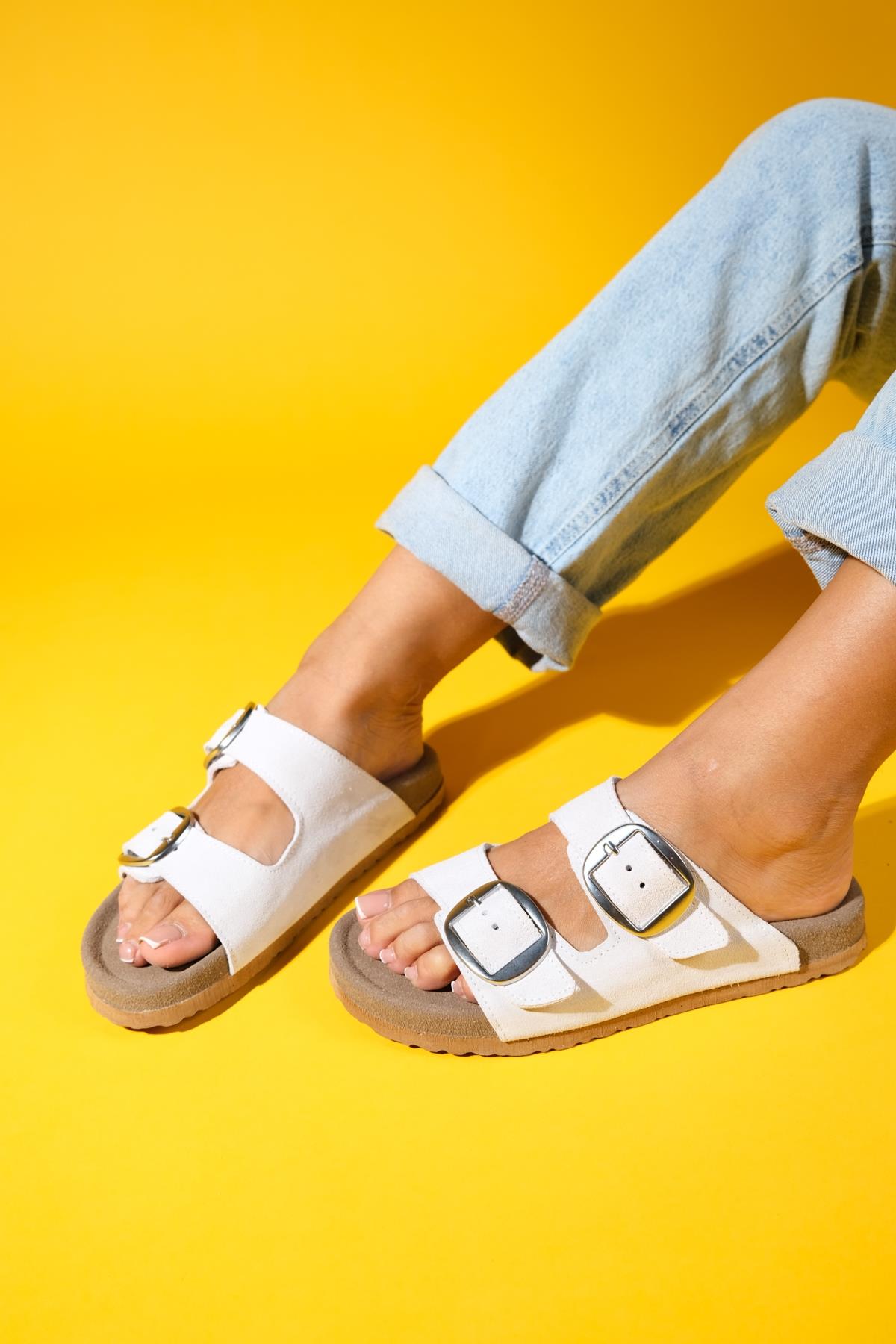 Ovesta - White Leather Slide Sandal (Women)