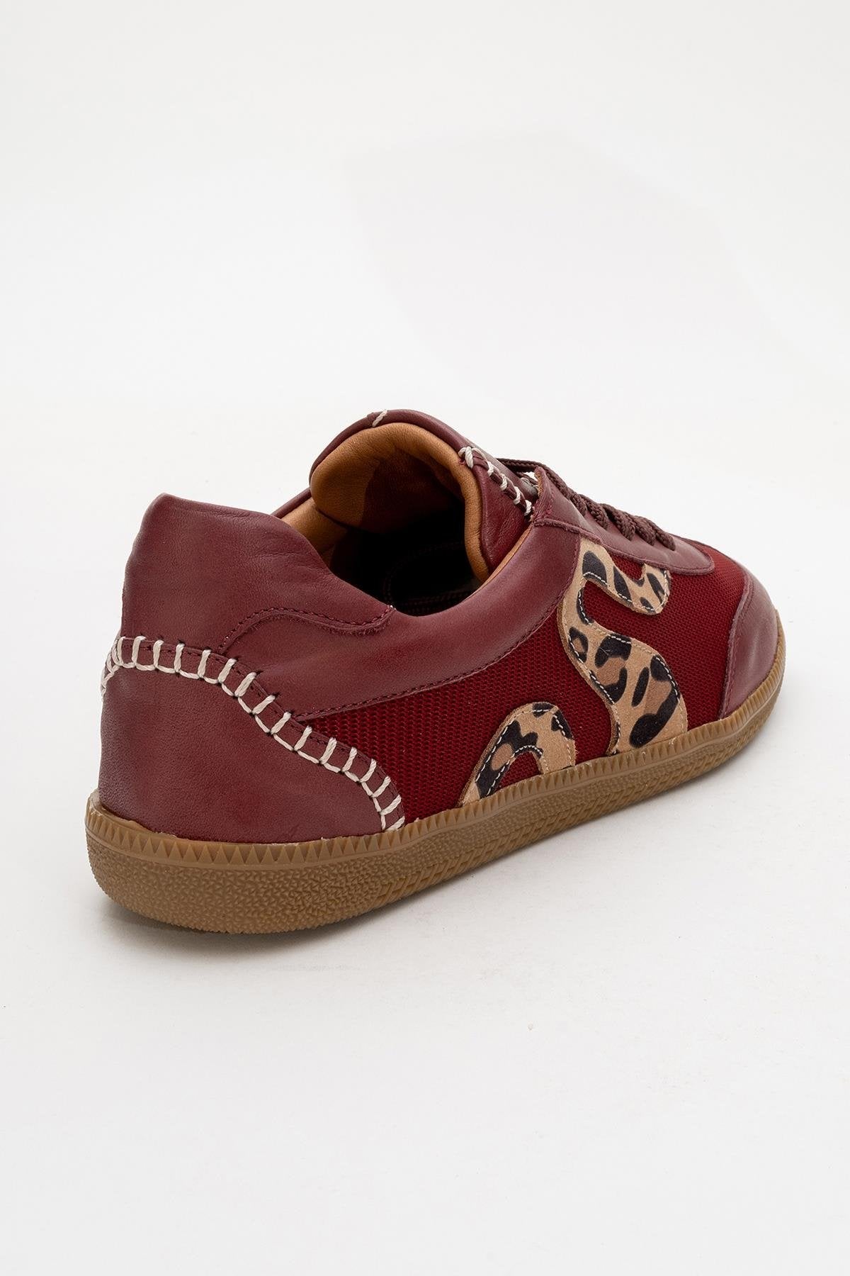 Perry - Burgundy Leather Sneakers (Women)