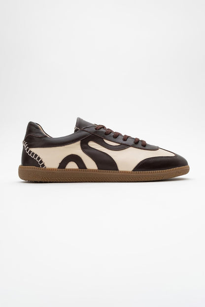 Perry - Brown Leather Sneakers (Women)