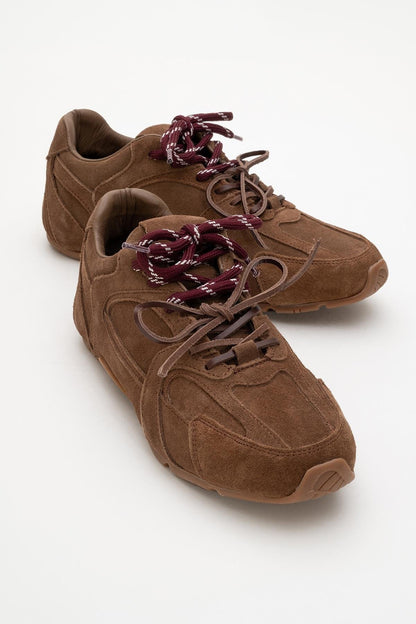 Selena - Brown Suede Leather Sneakers (Women)
