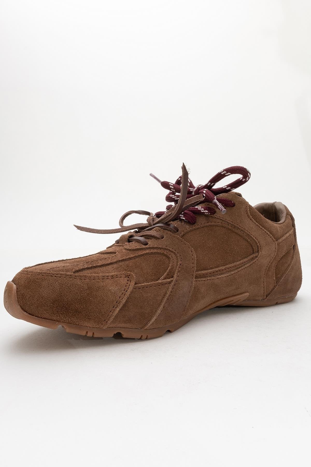 Selena - Brown Suede Leather Sneakers (Women)