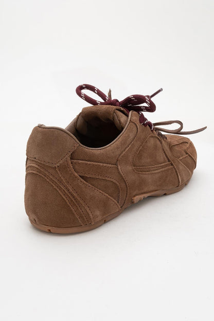 Selena - Brown Suede Leather Sneakers (Women)