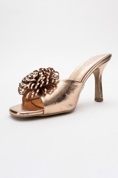 Shana Rose Floral Stiletto Heel Mule (Woman)