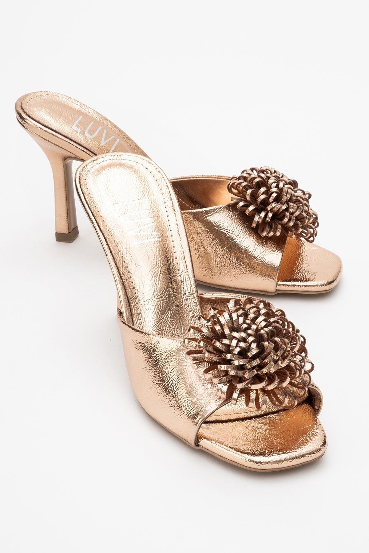 Shana Rose Floral Stiletto Heel Mule (Woman)