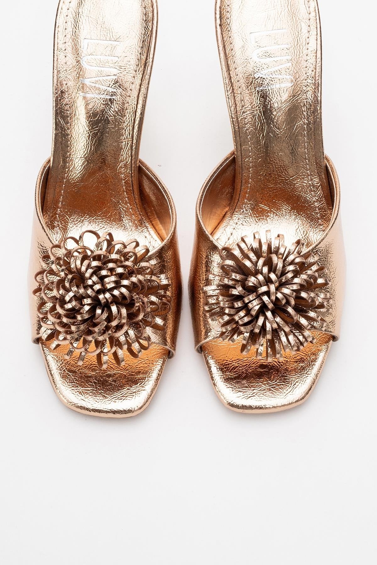 Shana Rose Floral Stiletto Heel Mule (Woman)