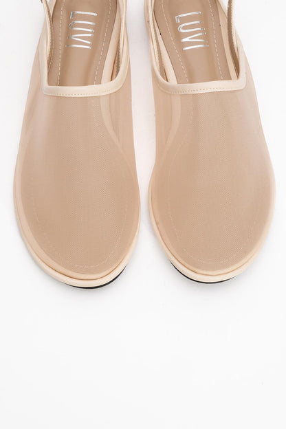 Shen Beige Mesh Sandal (Women)