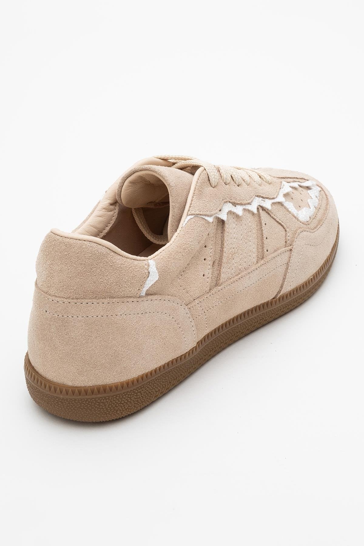Shiva - Beige Suede Leather Sneakers (Women)