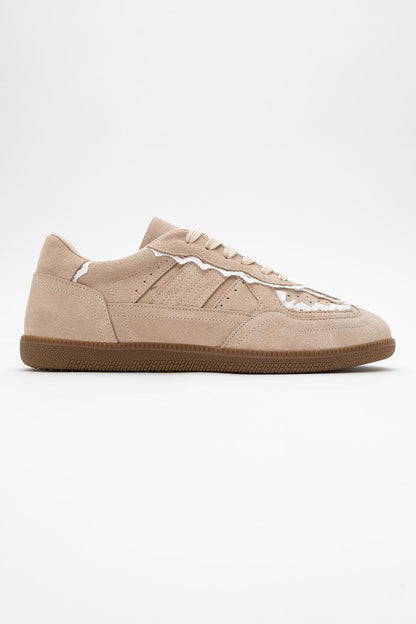 Shiva - Beige Suede Leather Sneakers (Women)