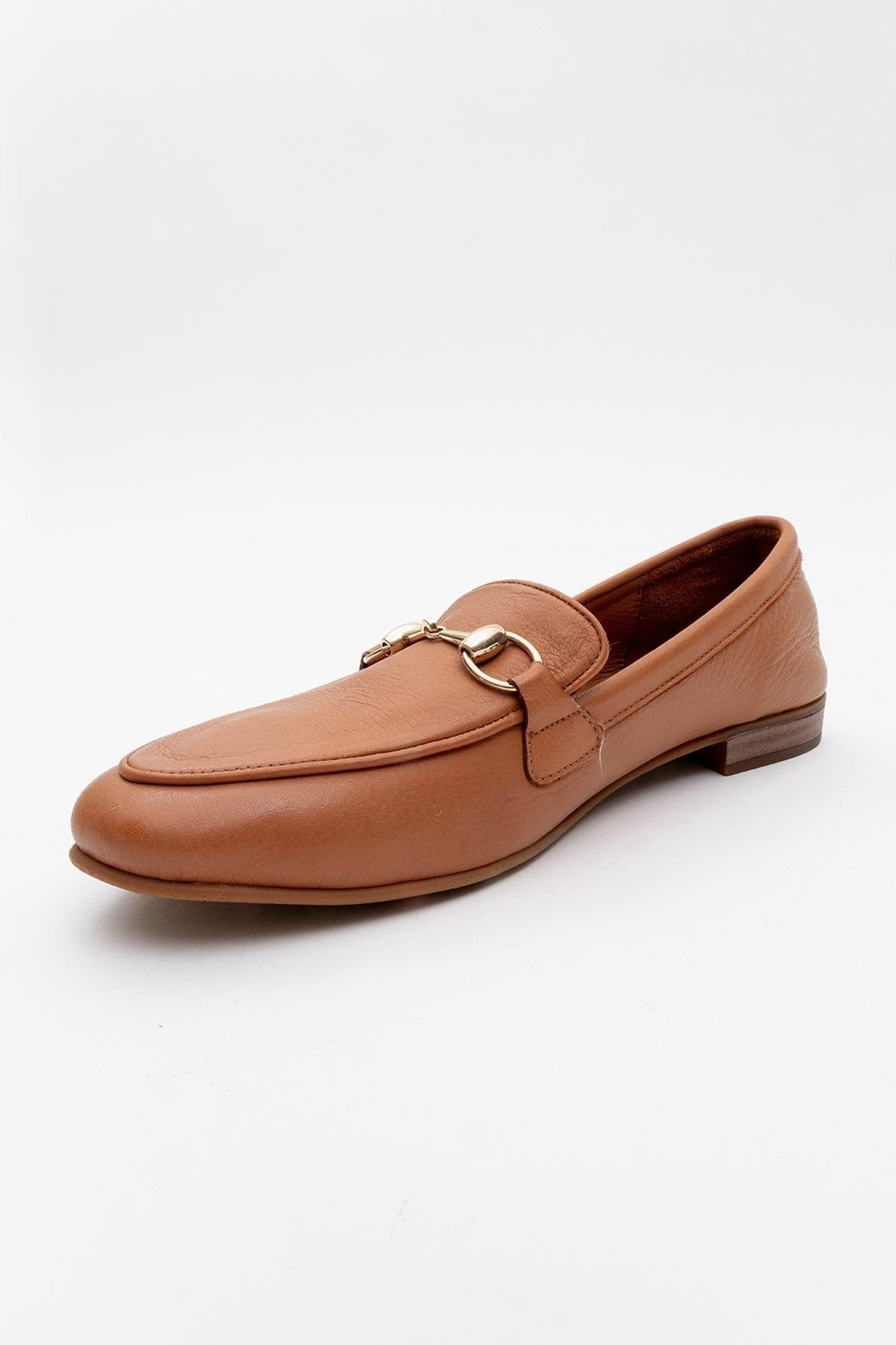 Rory - Orange Leather Bit Loafers