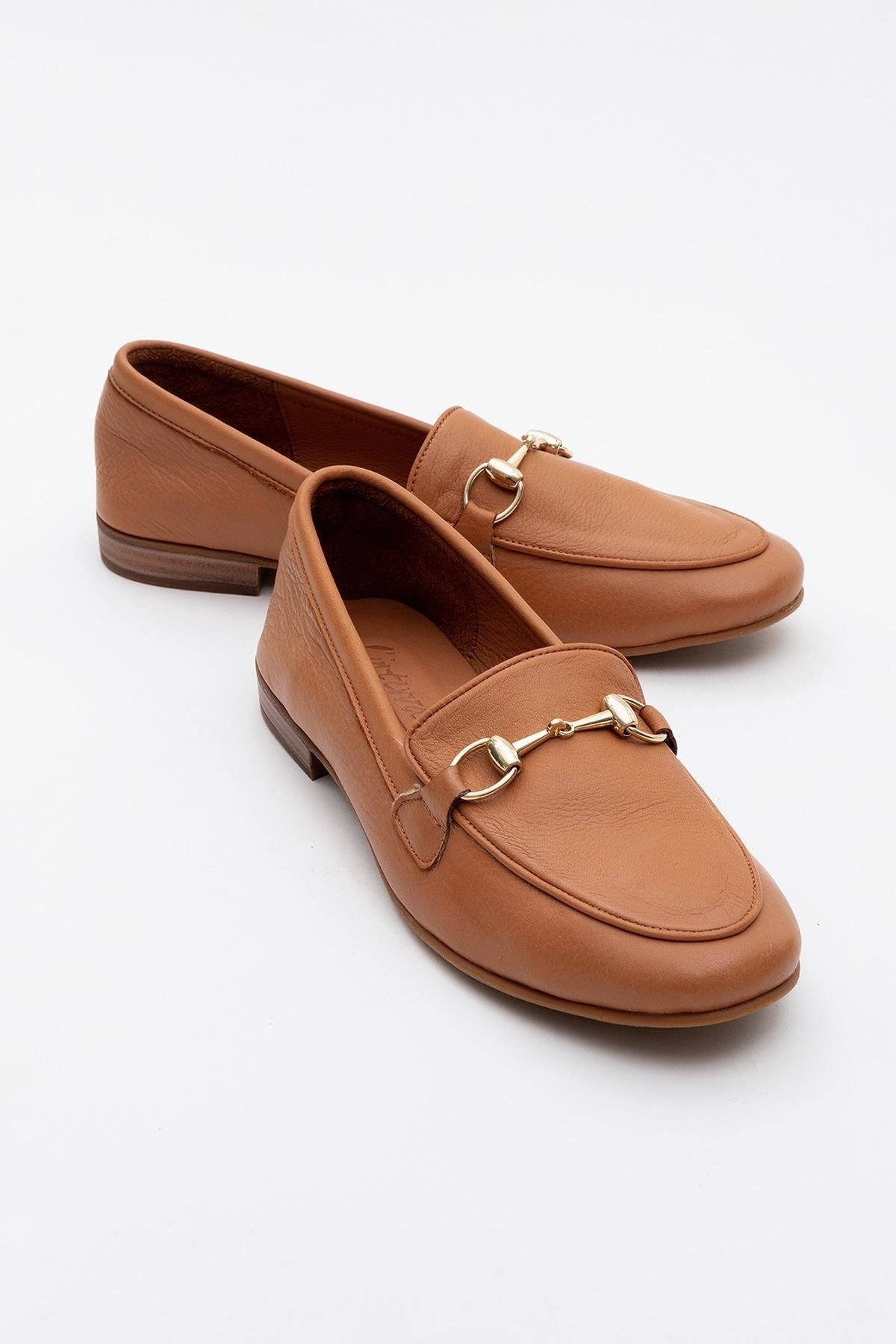 Rory - Orange Leather Bit Loafers