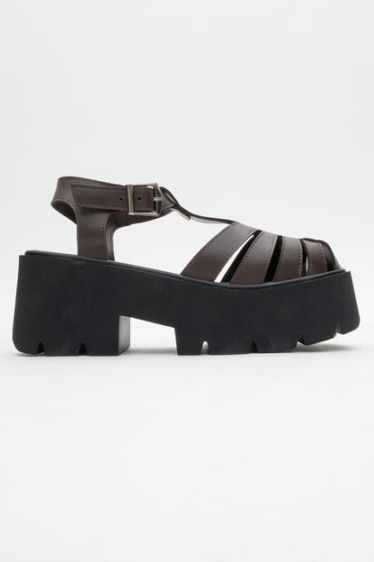 Verua - Brown Platform Sandal (Women)