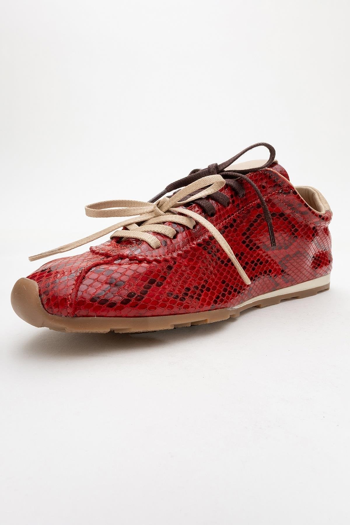 Crea - Red Leather Sneakers (Women)