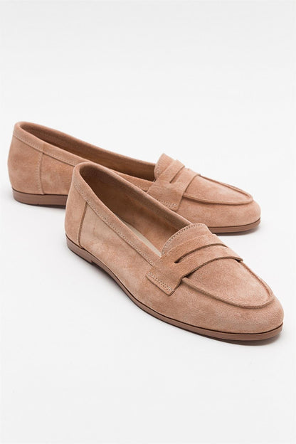 Dorothy - Camel Suede Leather Loafers