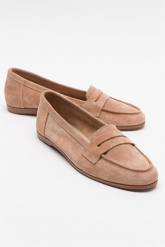 Dorothy - Camel Suede Leather Loafers