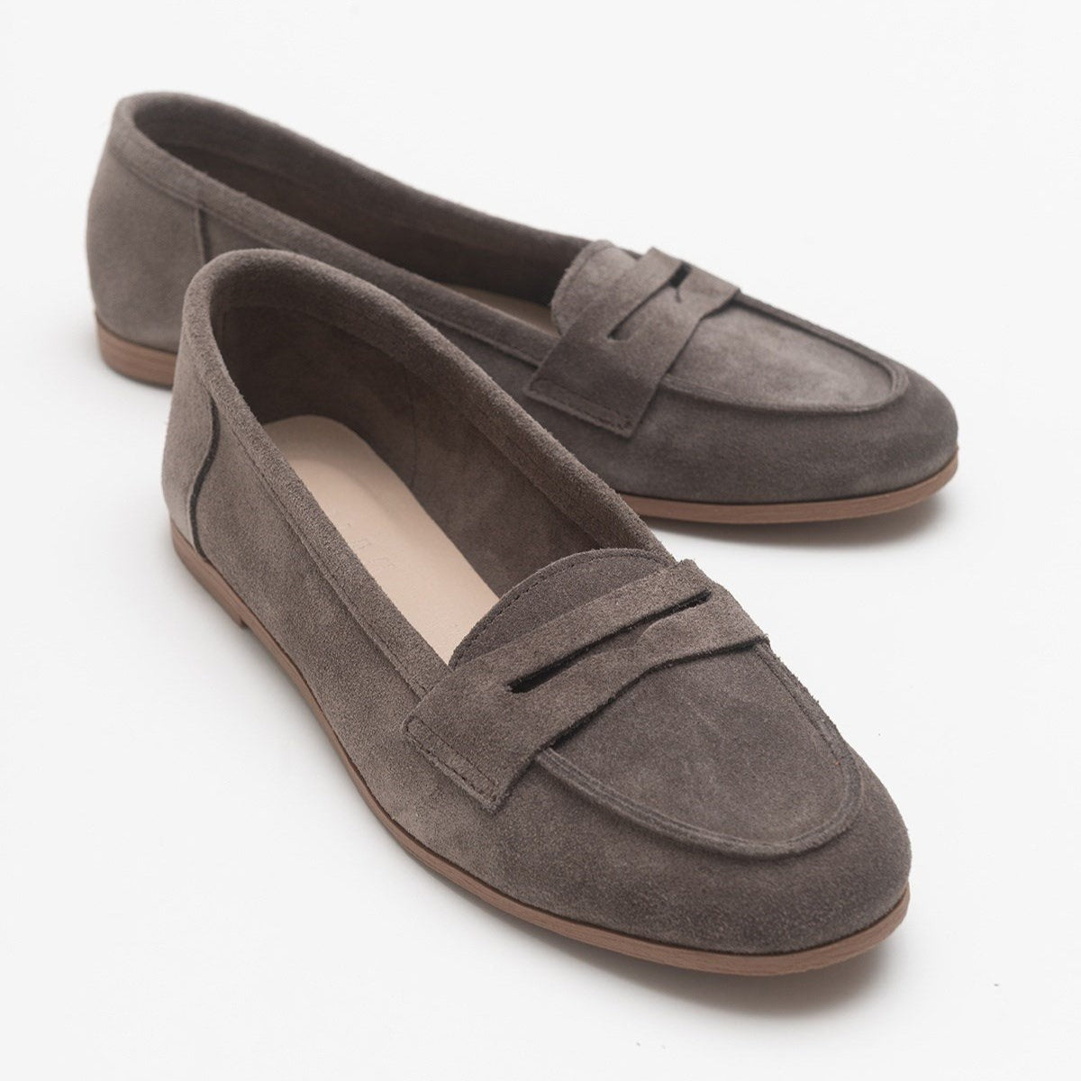 Dorothy - Dark Brown Suede Leather Loafers