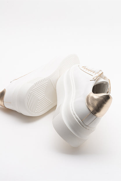 Violette - White Platform Sneakers