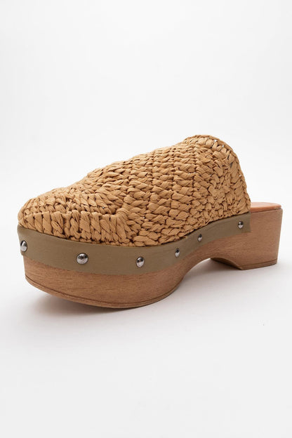 Cooper - Cognac Brown Braided Wedge Sandal (Women)