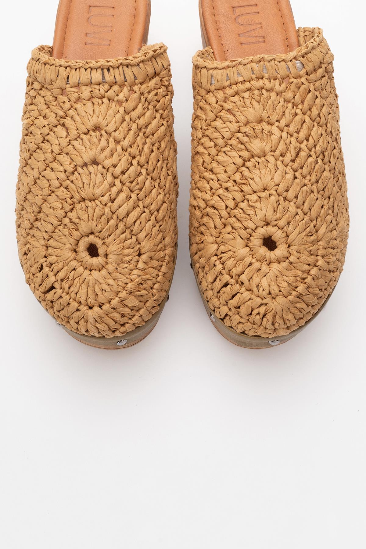 Cooper - Cognac Brown Braided Wedge Sandal (Women)