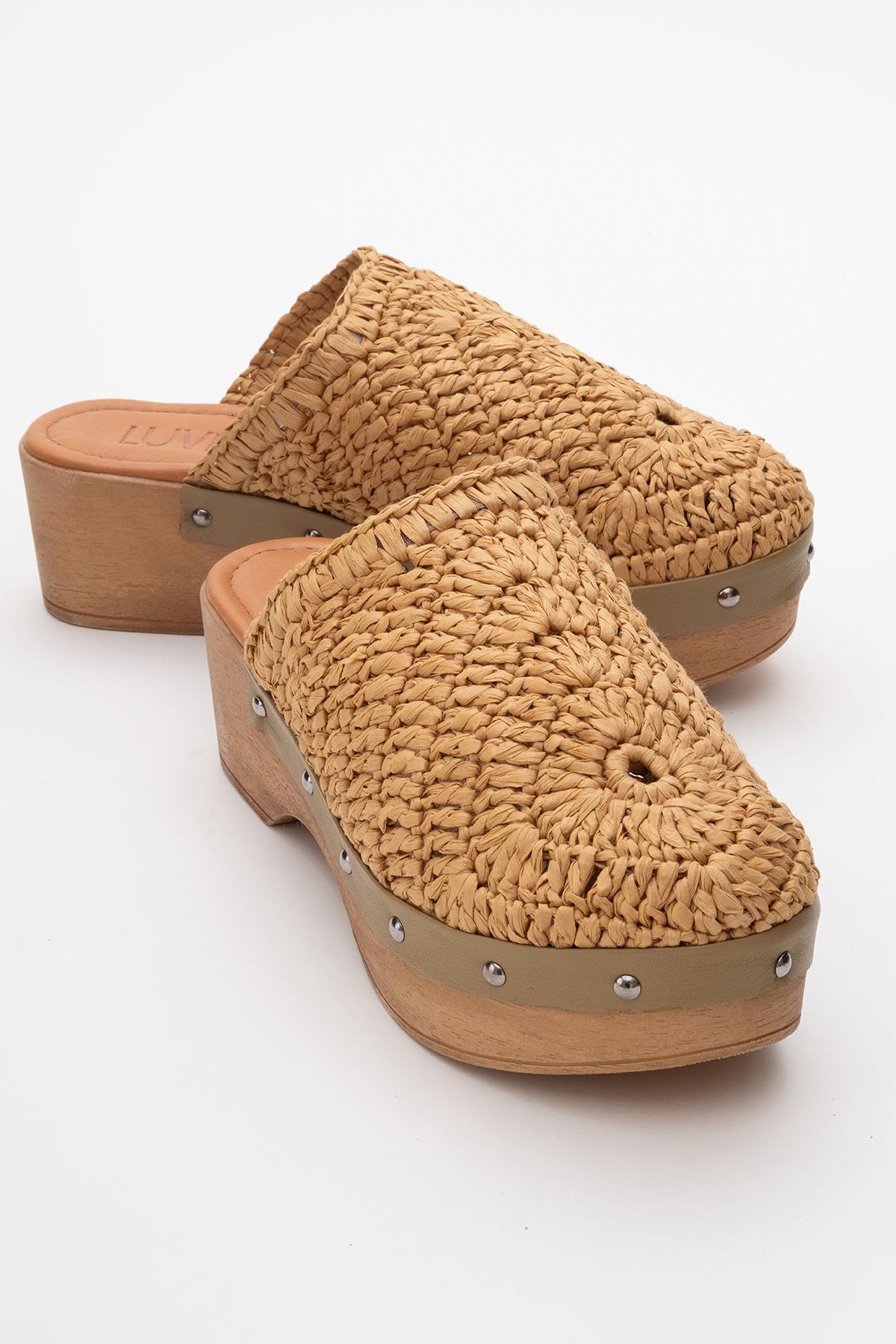 Cooper - Cognac Brown Braided Wedge Sandal (Women)