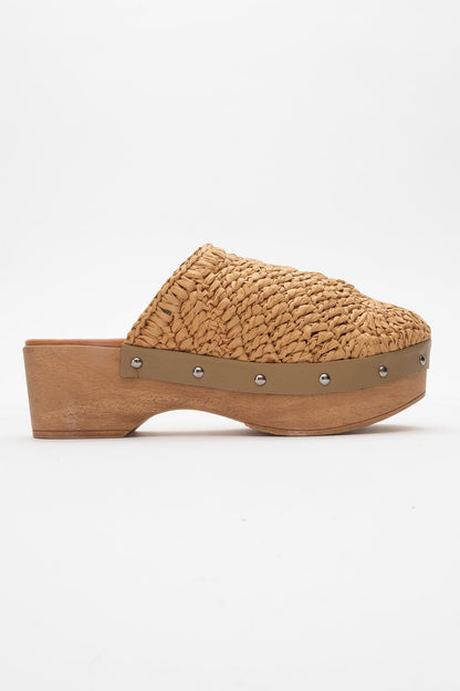 Cooper - Cognac Brown Braided Wedge Sandal (Women)