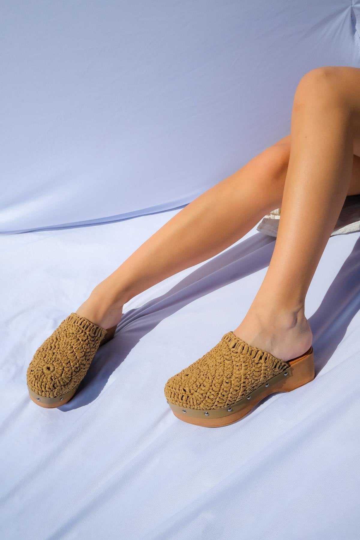 Cooper - Cognac Brown Braided Wedge Sandal (Women)