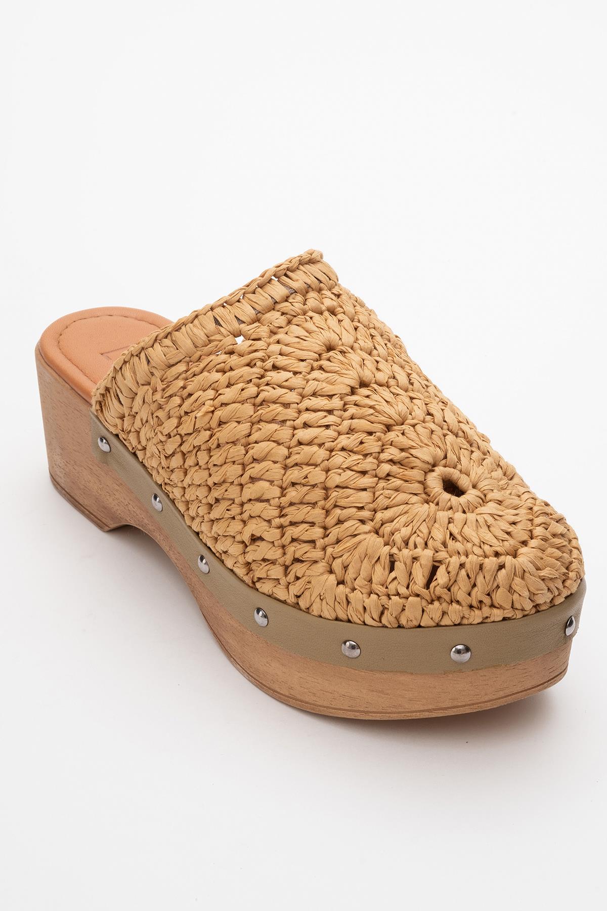 Cooper - Cognac Brown Braided Wedge Sandal (Women)