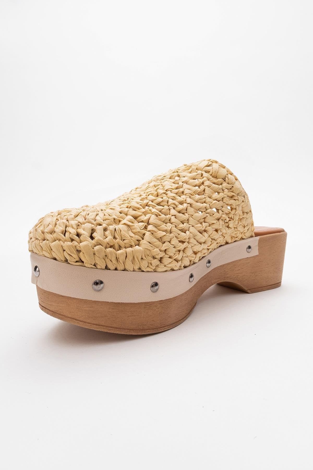 Cooper - Beige Braided Wedge Sandal (Women)
