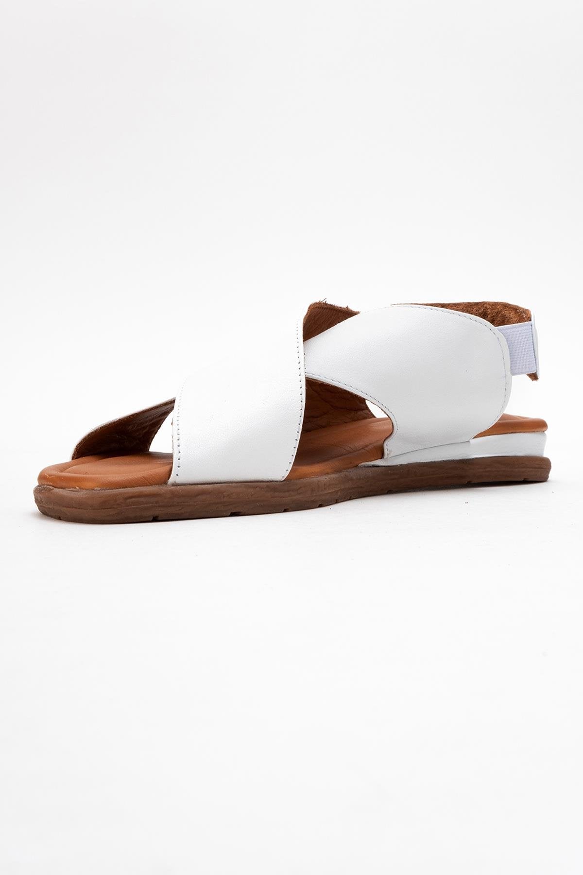 706 - White Leather Thong Sandals (Women)