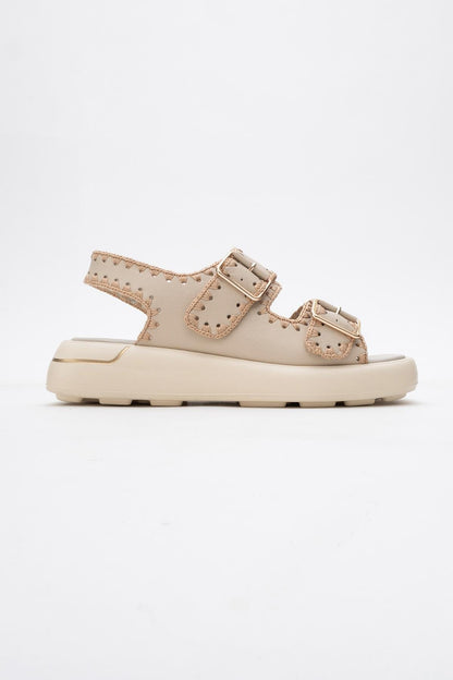 Douro - Beige Braided Rope Strap Leather Sandal (Women)