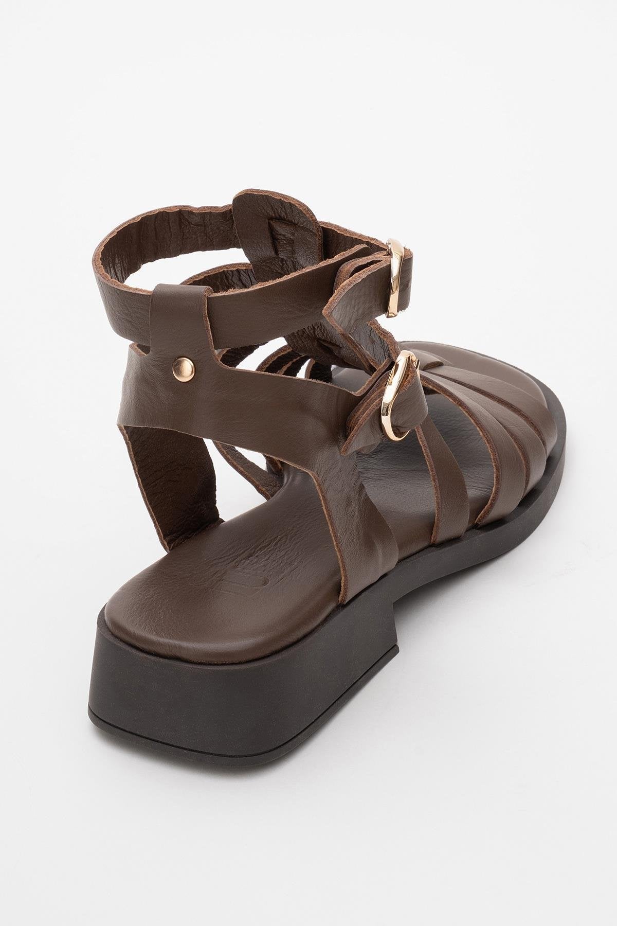 Frade - Brown Leather Sandal (Women)