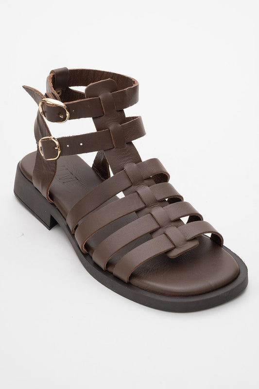 Frade - Brown Leather Sandal (Women)