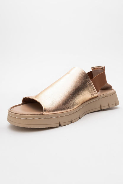 Londoi - Golden Elastic Strap Leather Sandal (Women)