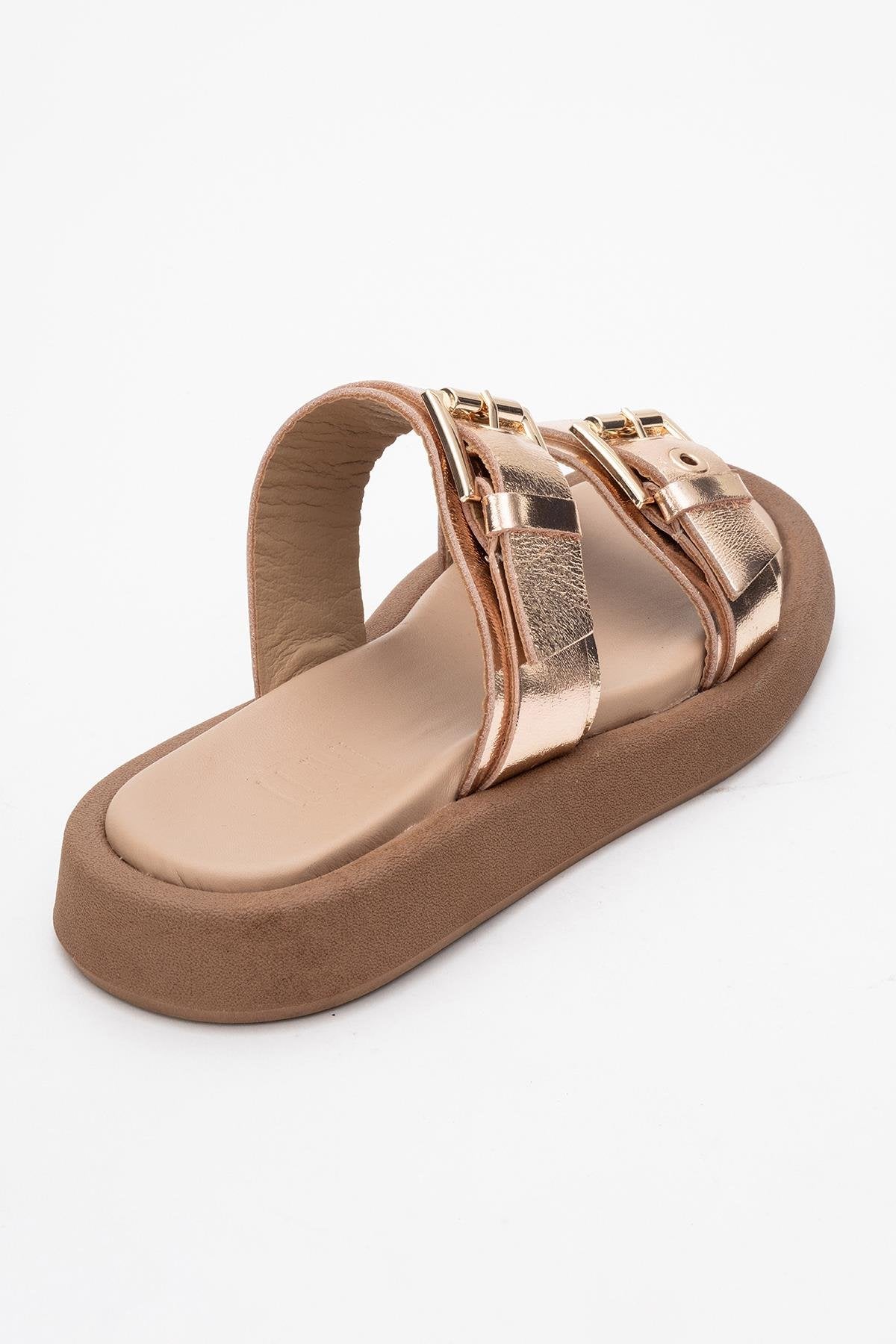Finezza - Rose Leather Two-Strap Sandal (Women)