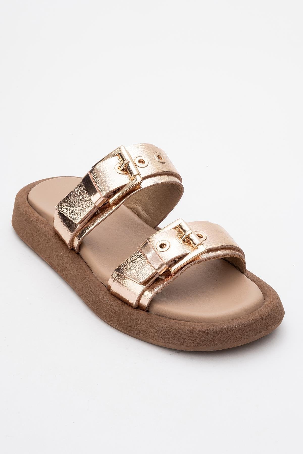 Finezza - Rose Leather Two-Strap Sandal (Women)