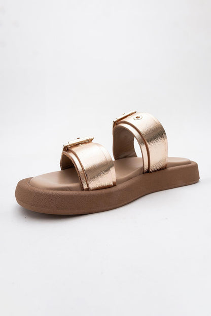 Finezza - Rose Leather Two-Strap Sandal (Women)