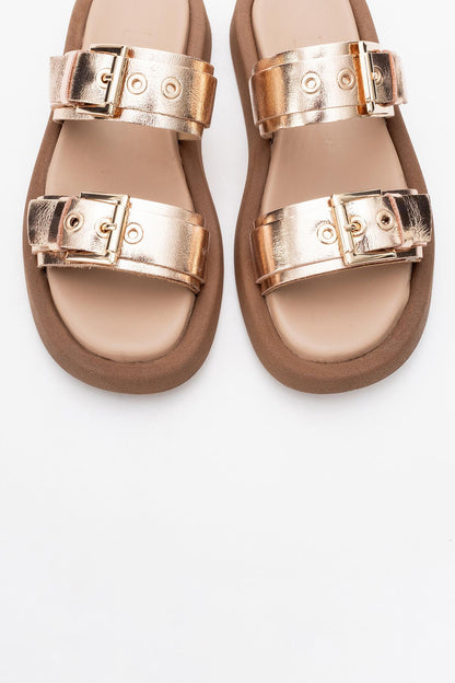 Finezza - Rose Leather Two-Strap Sandal (Women)