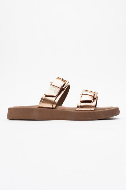 Finezza - Rose Leather Two-Strap Sandal (Women)