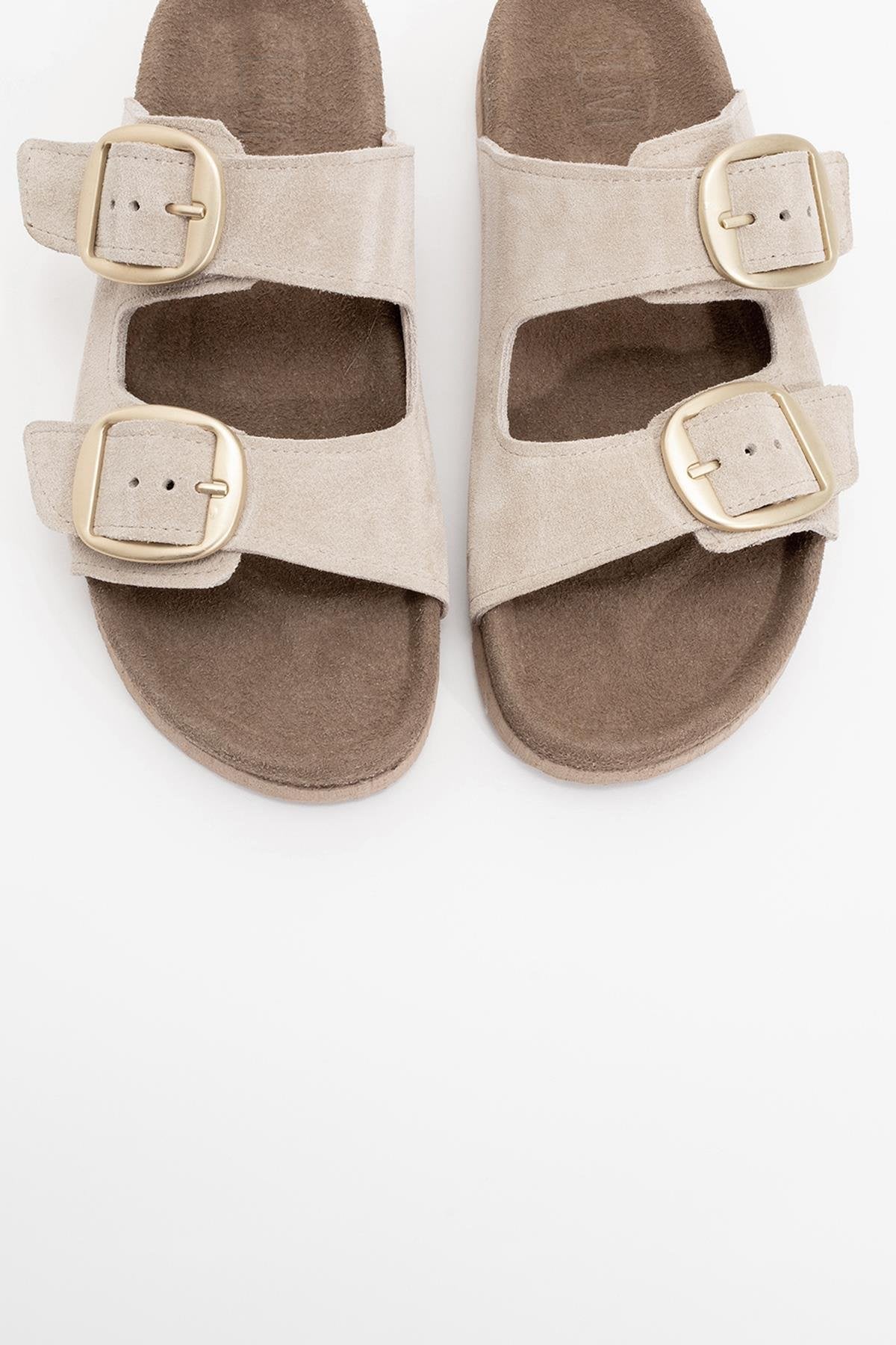 Ovesta - Beige Leather Slide Sandal (Women)