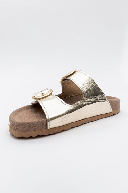 Ovesta - Gold Leather Slide Sandal (Women)