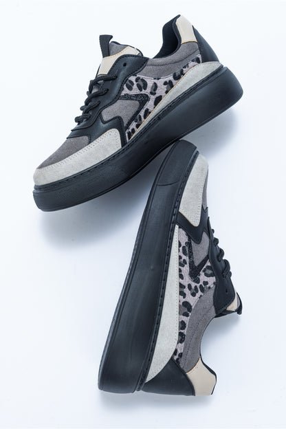 Ida - Dark Grey Platform Sneakers