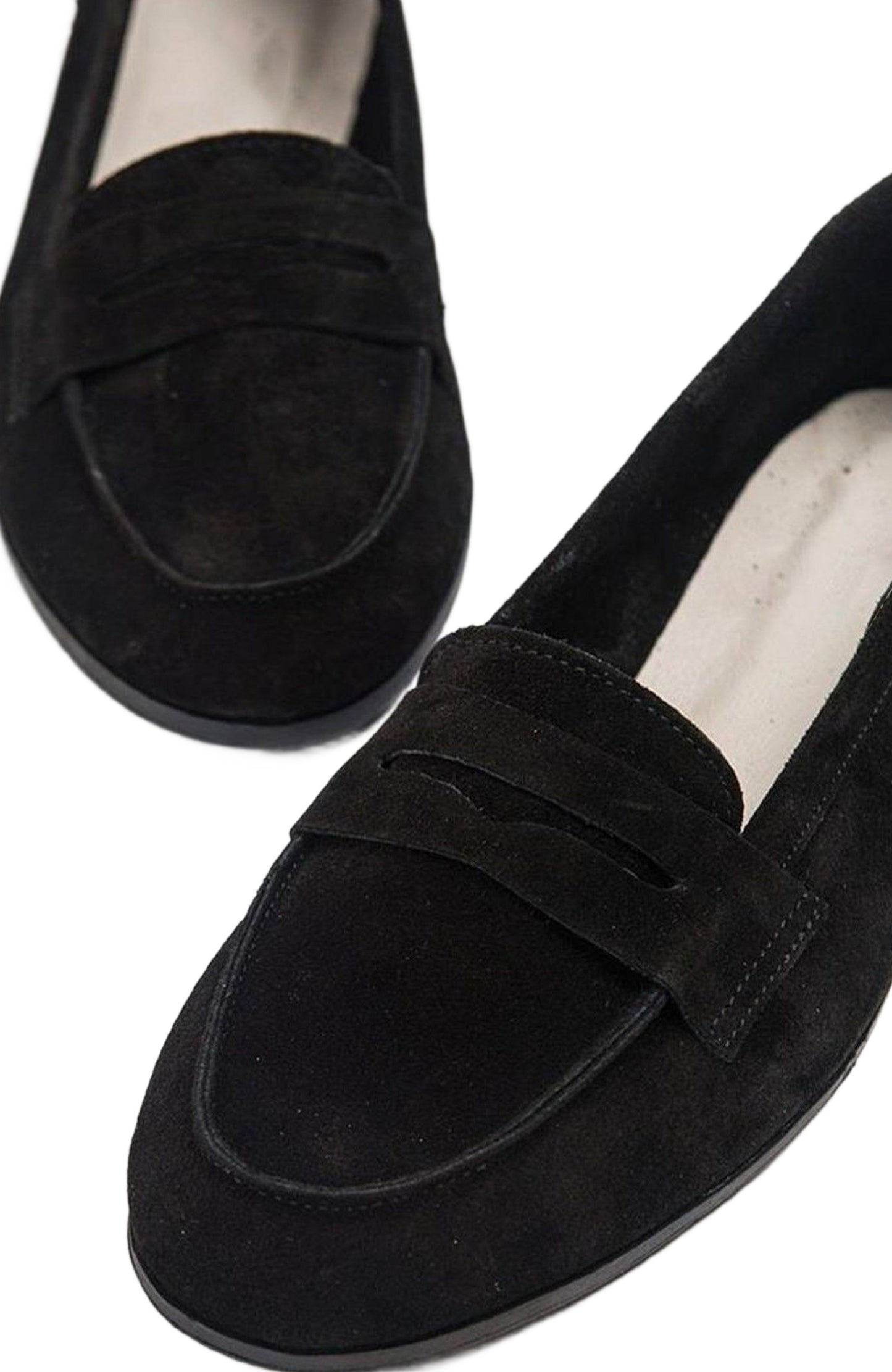 Dorothy - Black Suede Leather Loafers