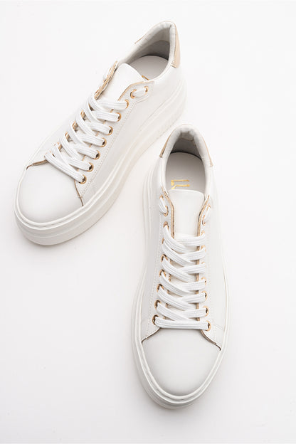 Violette - White Platform Sneakers