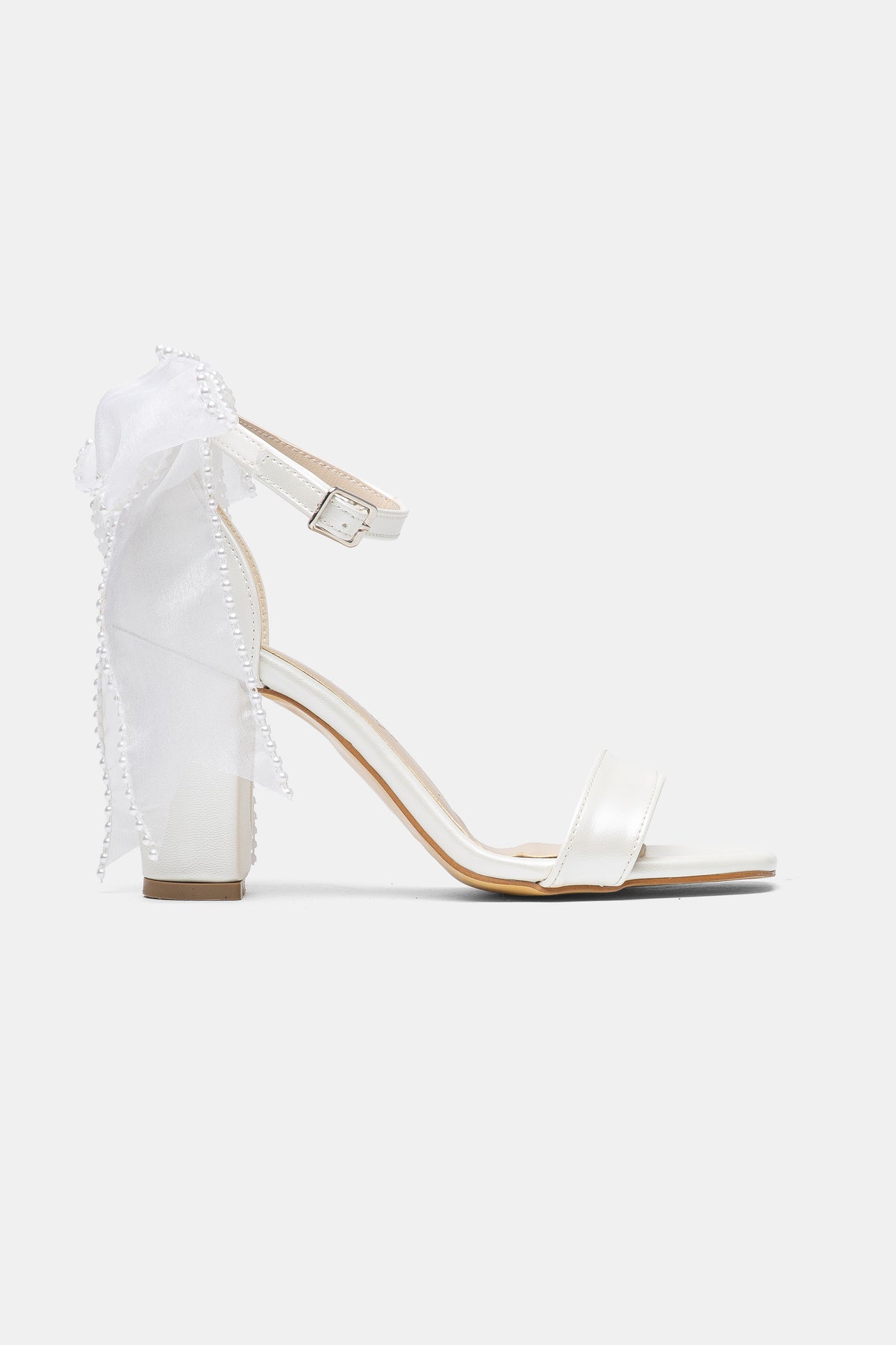 Evarose Bow Detail Block Heel Bridal Sandal